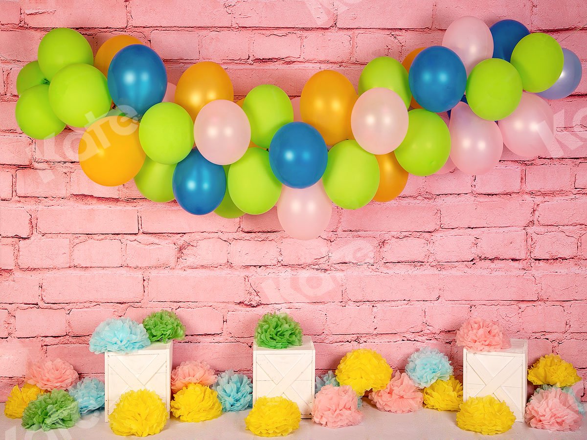 Kate Rainbow Balloons Cake Smash Backdrop Designed by Jia Chan Photography - Kate Backdrop AU