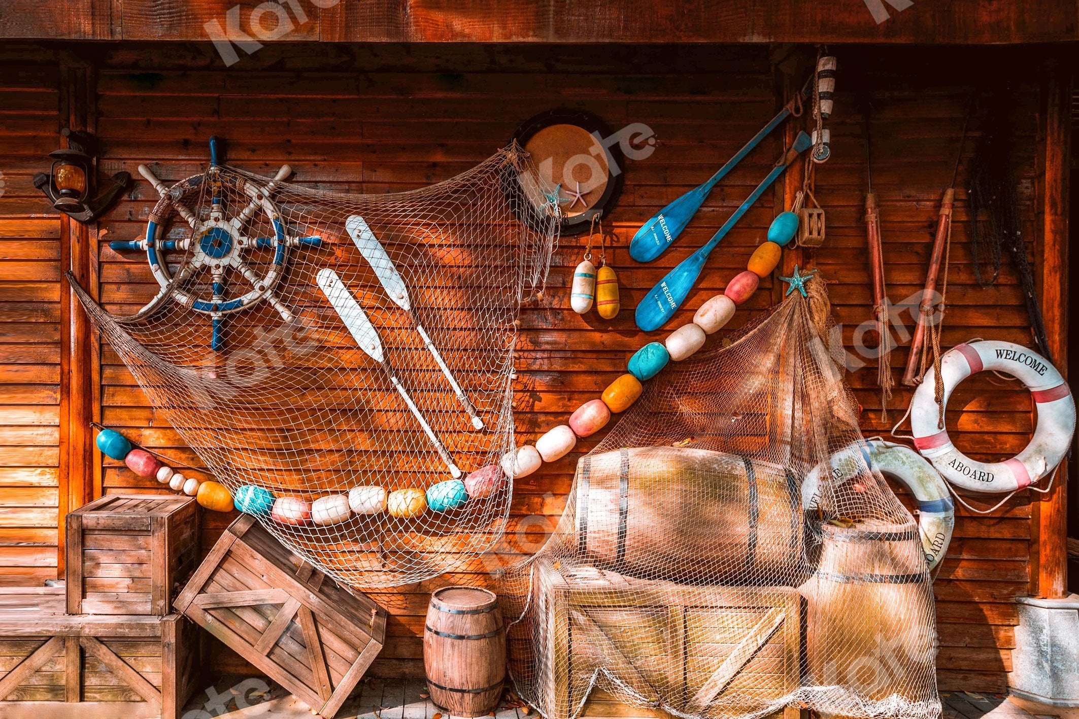 Kate Summer Sailor Aboard Rudder Backdrop Designed by Jia Chan Photography - Kate Backdrop AU