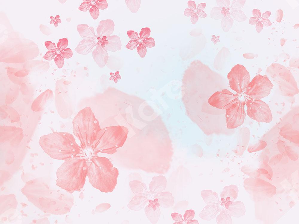Kate Florals Backdrop Pink Peach Blossom Designed by Chain Photography - Kate Backdrop AU