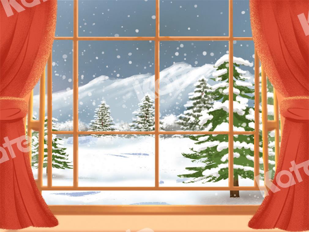 Kate Winter Backdrop Snow Forest Designed by GQ - Kate Backdrop AU