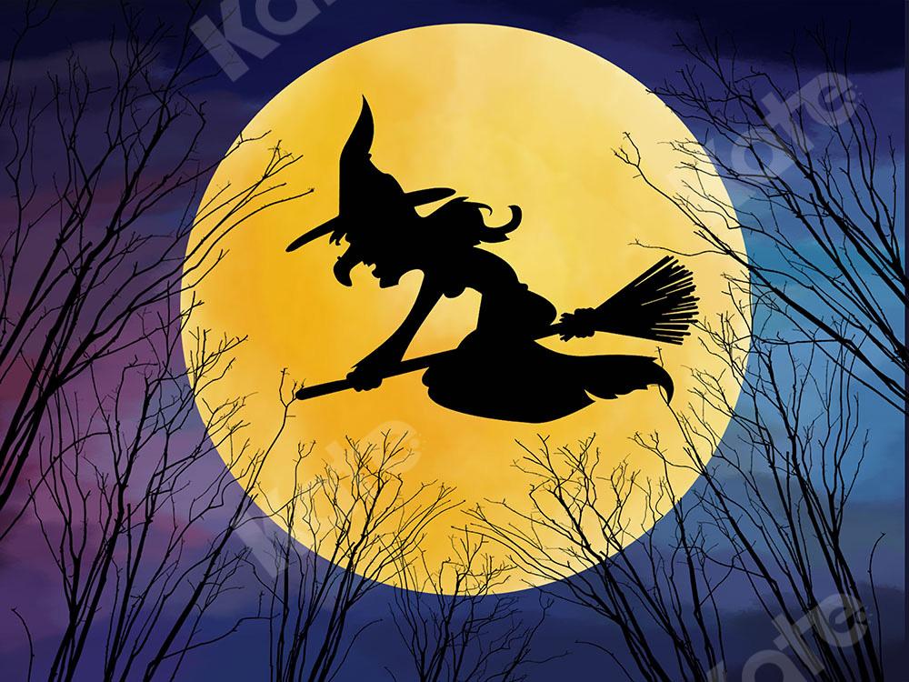 Kate Halloween Backdrop Witch Moon Night Designed by Chain Photography - Kate Backdrop AU