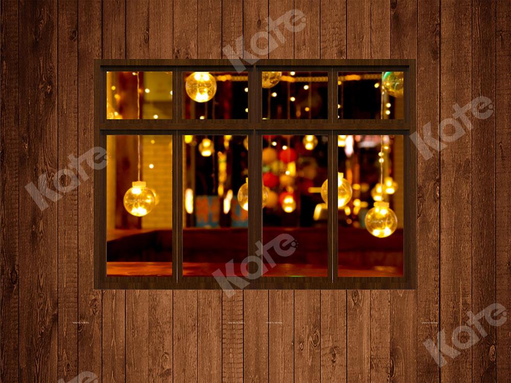 Kate Window Wood Christmas Backdrop Designed by Chain Photography - Kate Backdrop AU