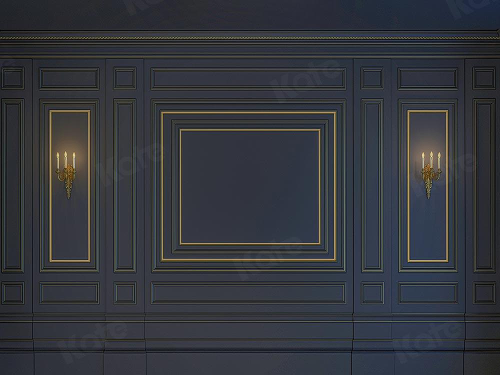 Kate Blue Retro Wall Lights Backdrop Designed by Chain Photography - Kate Backdrop AU