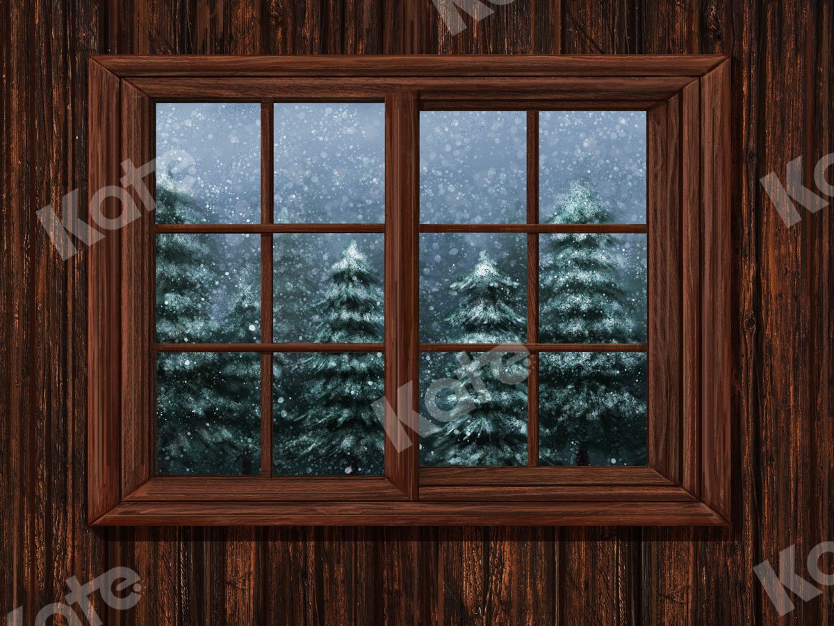 Kate Window Snow Forest Xmas Backdrop Designed by Jia Chan Photography - Kate Backdrop AU