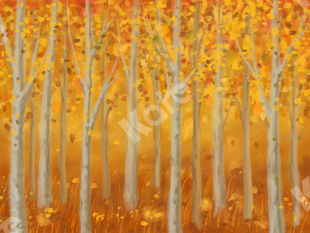Kate Autumn Backdrop Golden Trees Designed by Jia Chan Photography - Kate Backdrop AU