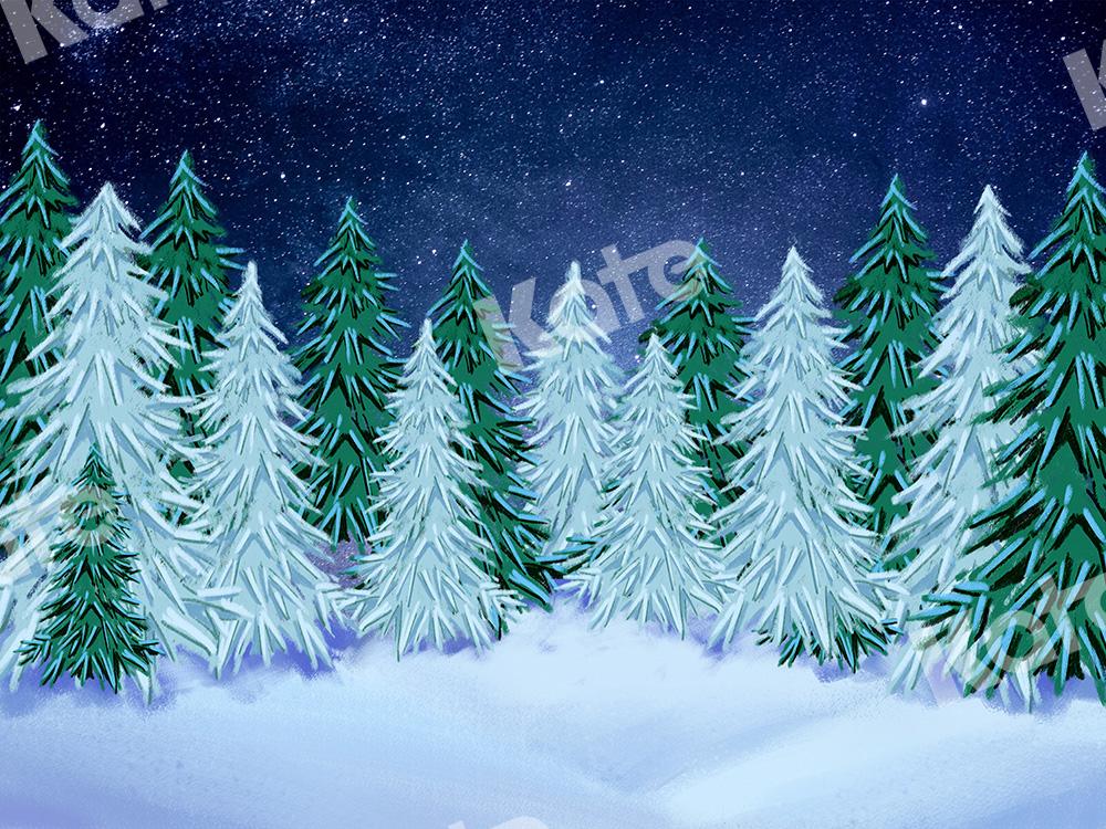 Kate Winter Backdrop Snow Forest Xmas Designed by GQ - Kate Backdrop AU