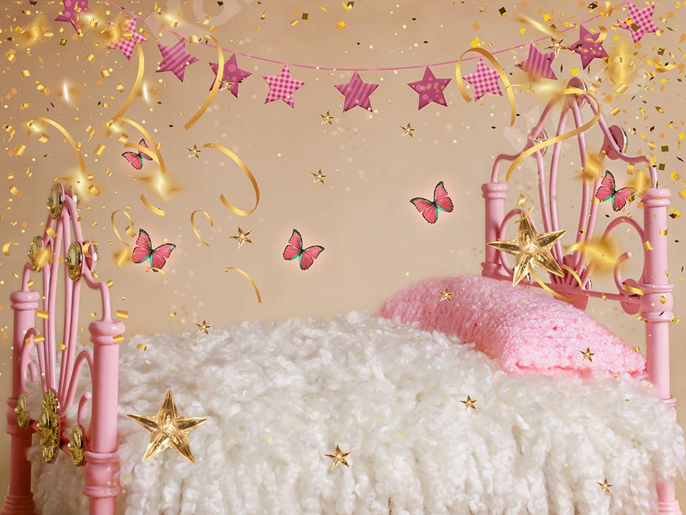 Kate Pink Girl Bed Backdrop Designed by Emetselch - Kate Backdrop AU