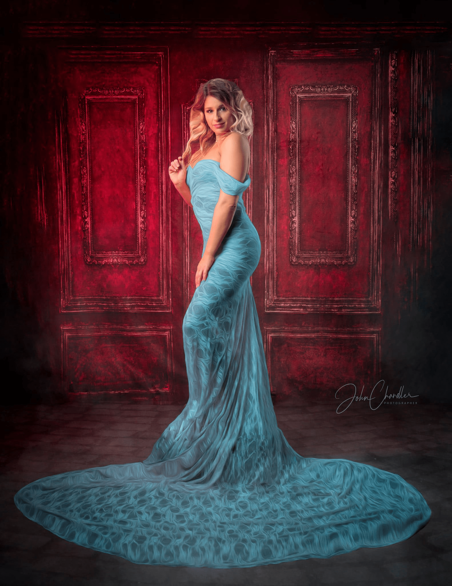 Kate Red Retro Wall Backdrop Designed by Chain Photography - Kate Backdrop AU