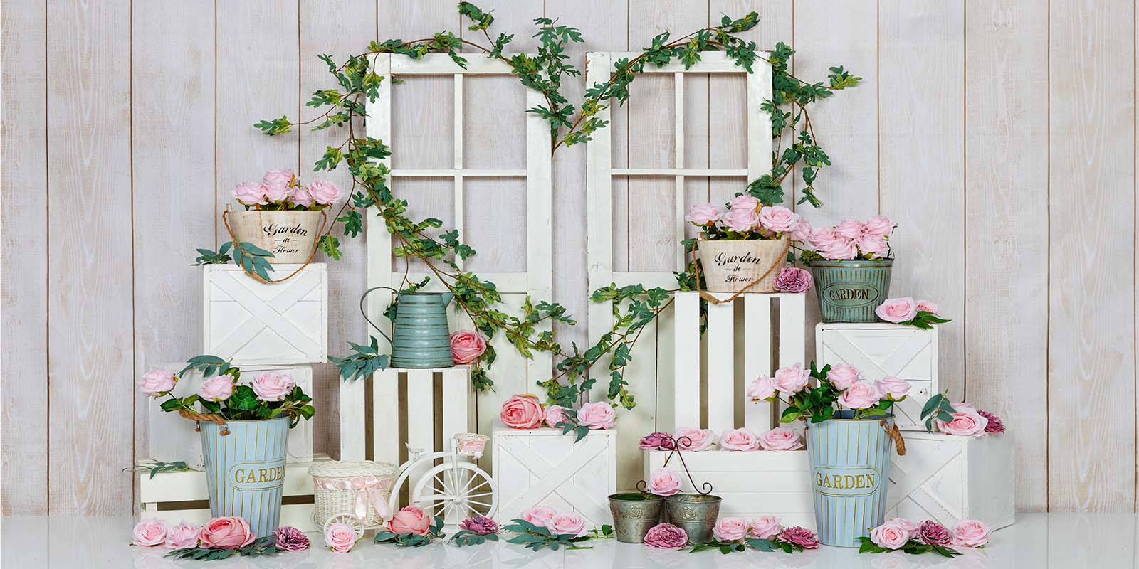 Kate Spring/valentine's Day Pink Rose Backdrop Designed by Emetselch - Kate Backdrop AU