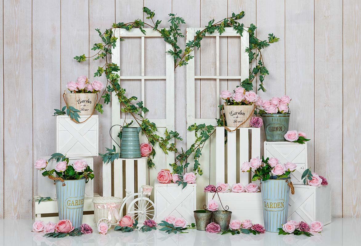 Kate Spring/valentine's Day Pink Rose Backdrop Designed by Emetselch - Kate Backdrop AU