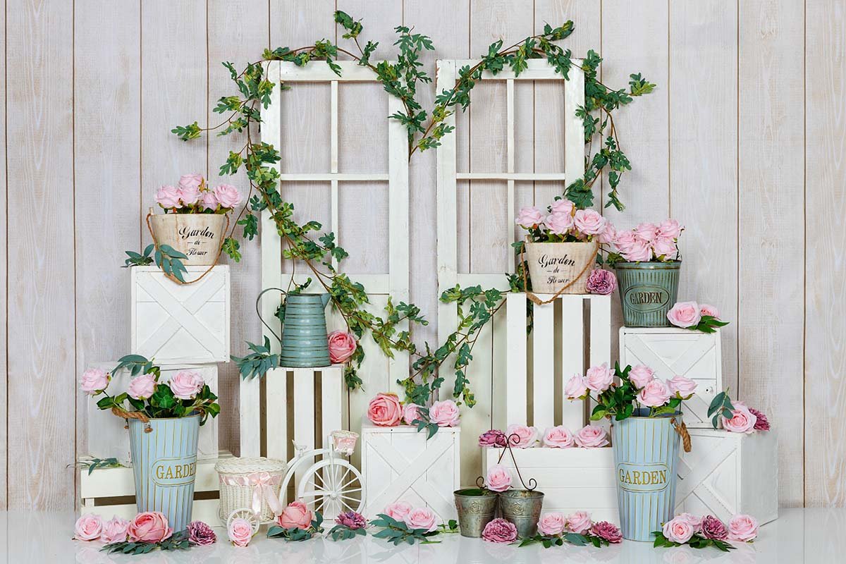 Kate Spring/valentine's Day Pink Rose Backdrop Designed by Emetselch - Kate Backdrop AU