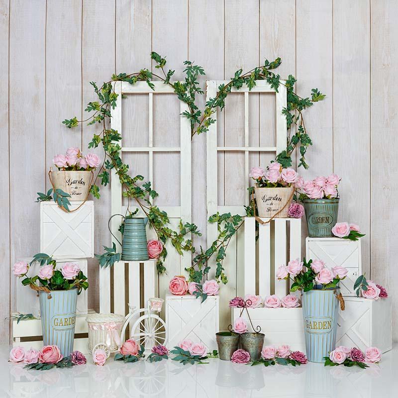 Kate Spring/valentine's Day Pink Rose Backdrop Designed by Emetselch - Kate Backdrop AU