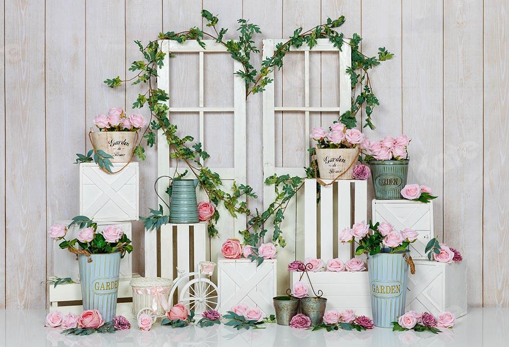 Kate Spring/valentine's Day Pink Rose Backdrop Designed by Emetselch - Kate Backdrop AU