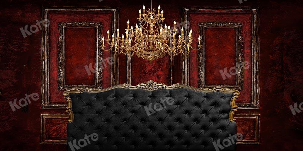 Kate Boudoir Bedboard Red Wall Backdrop Designed by Chain Photography - Kate Backdrop AU