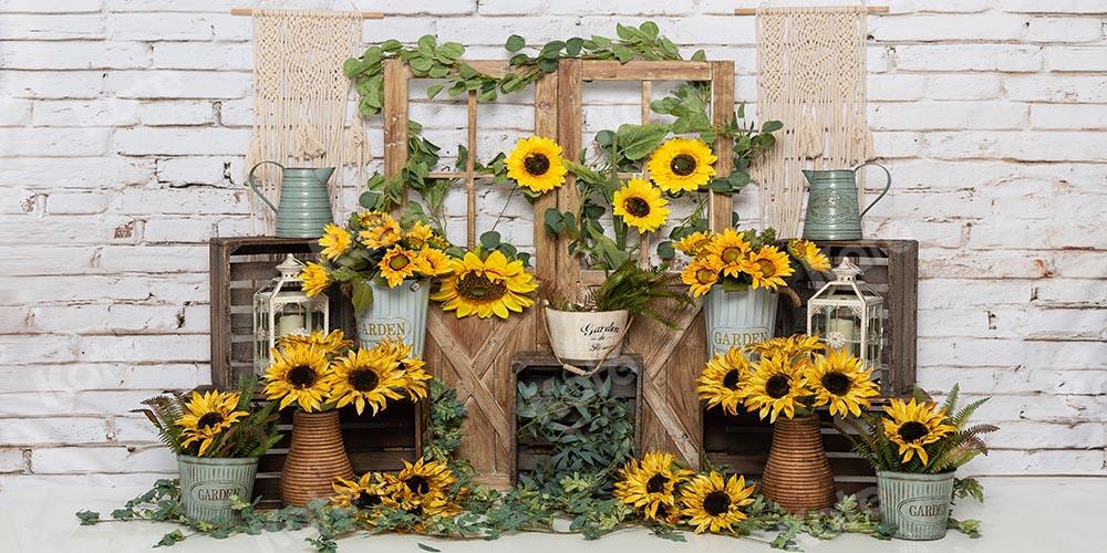 Kate Spring Sunflowers Backdrop Designed by Emetselch - Kate Backdrop AU