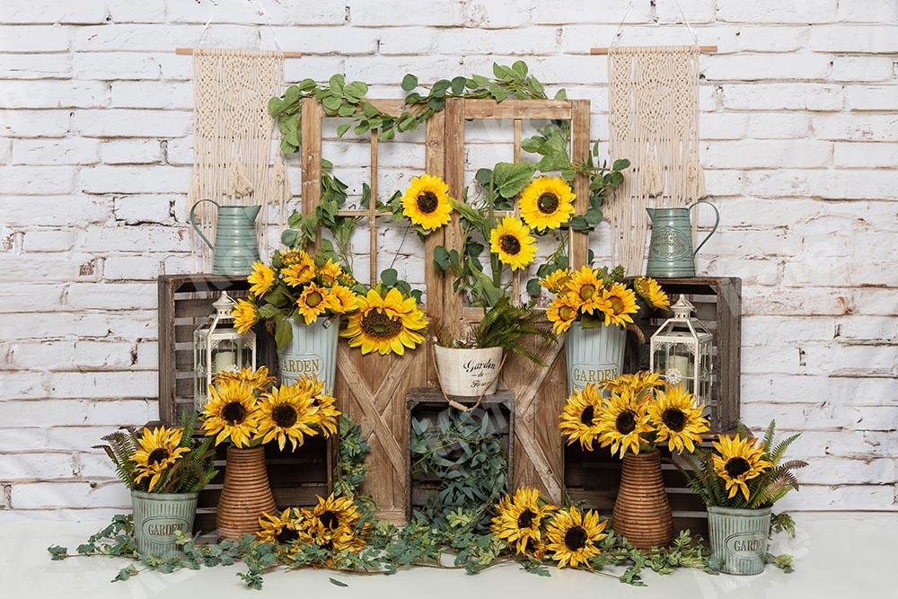 Kate Spring Sunflowers Backdrop Designed by Emetselch