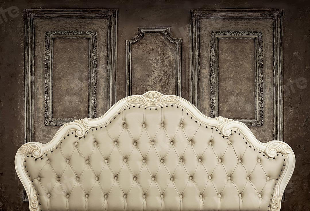 Kate Headboard Bedroom Beige Retro Wall Boudoir Backdrop Designed by Kate Image - Kate Backdrop AU