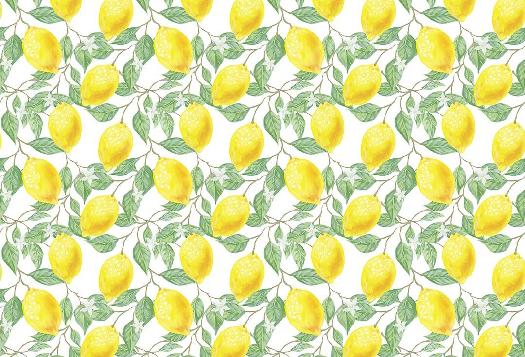 Kate Spring/Summer Yellow Fresh Lemons Backdrop Designed by Chain Photography - Kate Backdrop AU