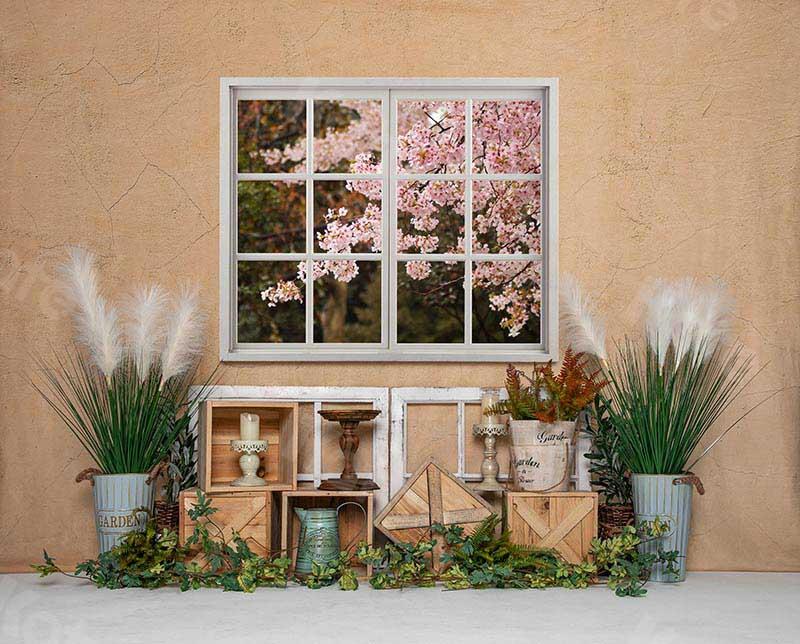 Kate Spring Indoor Window Cherry Blossoms Backdrop Designed by Emetselch - Kate Backdrop AU