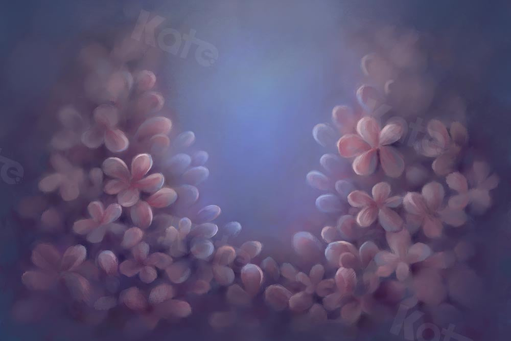 Kate Fine Art Flowers Blue Abstract Backdrop Designed by GQ - Kate Backdrop AU