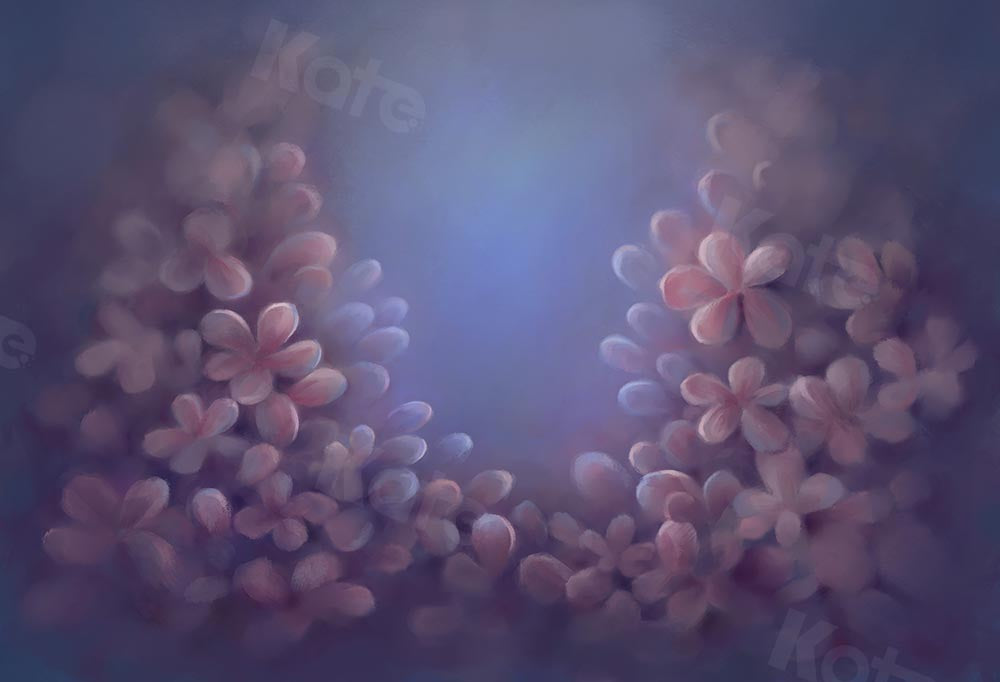 Kate Fine Art Flowers Blue Abstract Backdrop Designed by GQ - Kate Backdrop AU