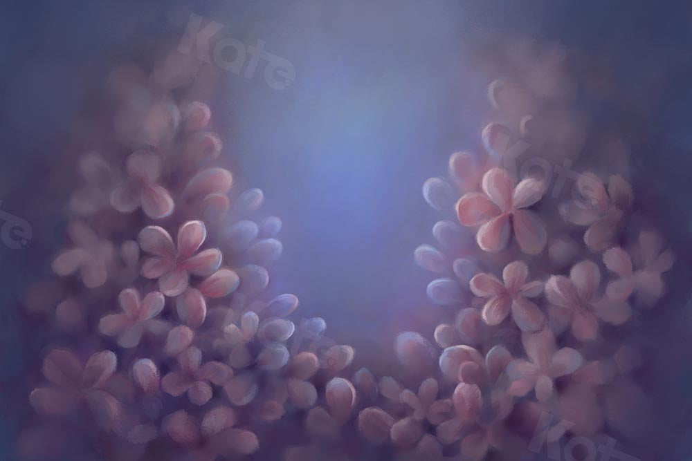 Kate Fine Art Flowers Blue Abstract Backdrop Designed by GQ - Kate Backdrop AU