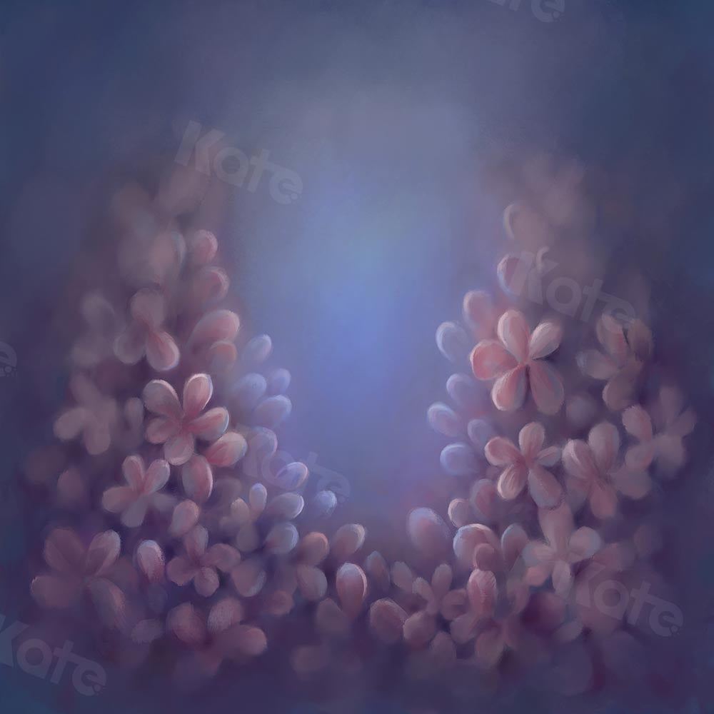 Kate Fine Art Flowers Blue Abstract Backdrop Designed by GQ - Kate Backdrop AU