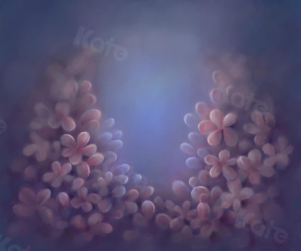 Kate Fine Art Flowers Blue Abstract Backdrop Designed by GQ - Kate Backdrop AU