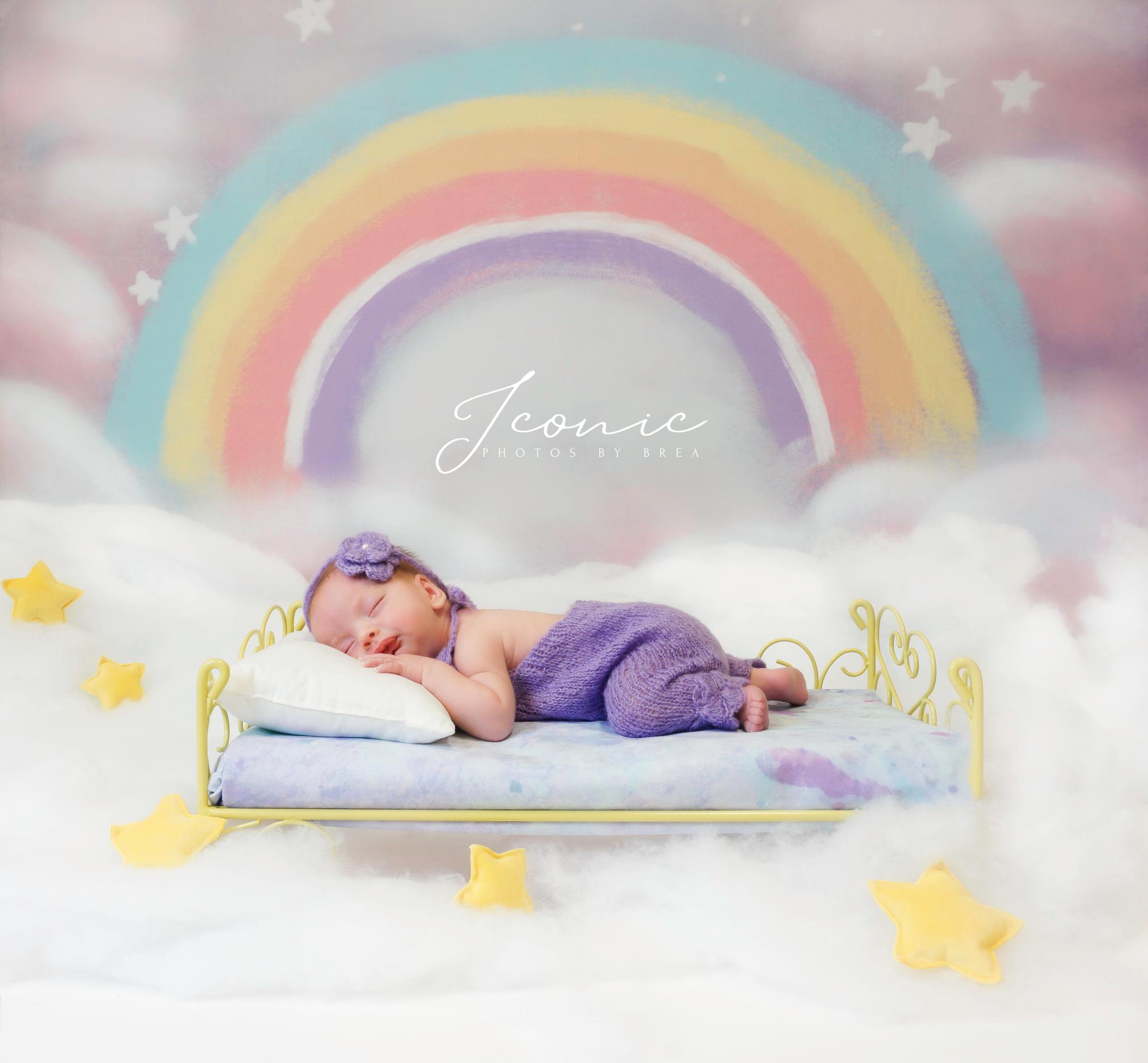 Kate Rainbow Girly Cake Smash Backdrop Designed by GQ - Kate Backdrop AU