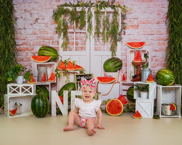 Kate Summer Cake Smash Watermelon Backdrop Designed by Emetselch - Kate Backdrop AU