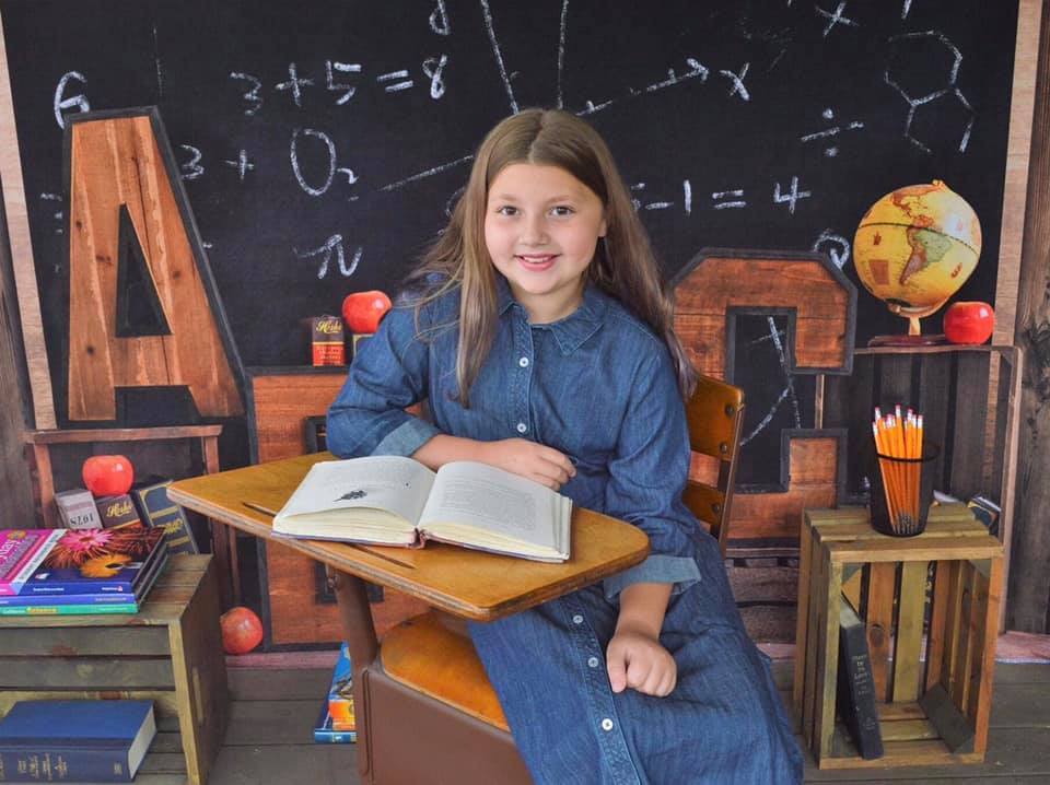 Kate Back to School Blackboard Children Backdrop Designed by Emetselch - Kate Backdrop AU
