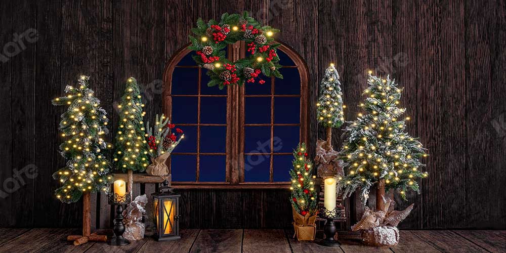 Kate Christmas Wood Room Backdrop Designed by Emetselch - Kate Backdrop AU