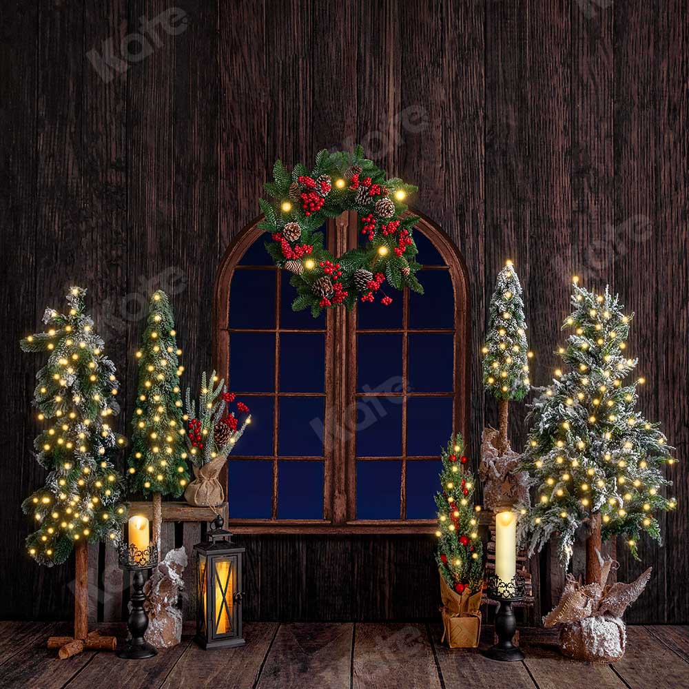 Kate Christmas Wood Room Backdrop Designed by Emetselch - Kate Backdrop AU