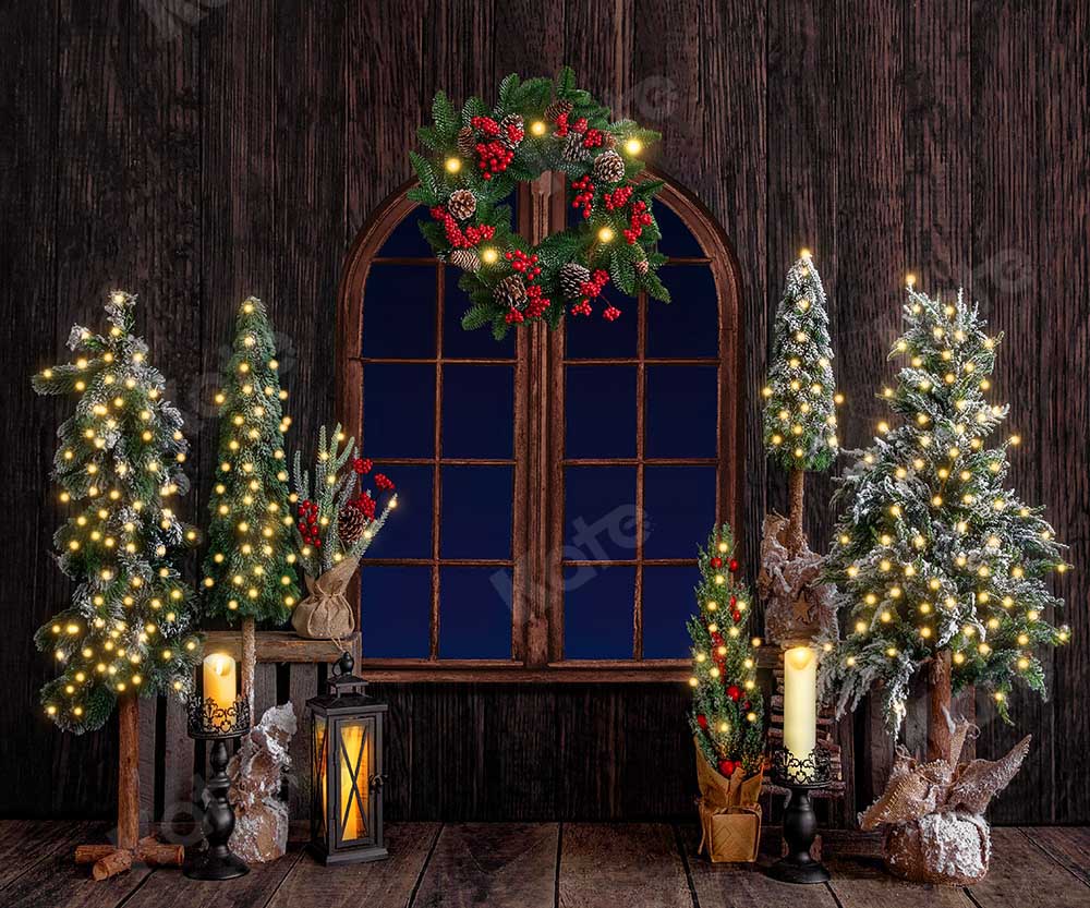 Kate Christmas Wood Room Backdrop Designed by Emetselch - Kate Backdrop AU