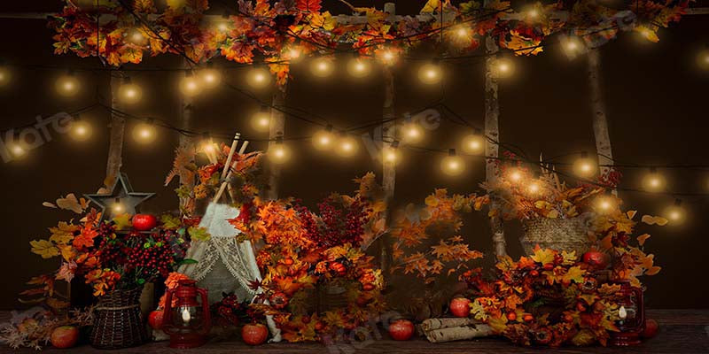 Kate Jungle Camping Autumn Tent Backdrop Designed by Emetselch - Kate Backdrop AU