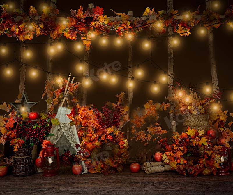 Kate Jungle Camping Autumn Tent Backdrop Designed by Emetselch - Kate Backdrop AU