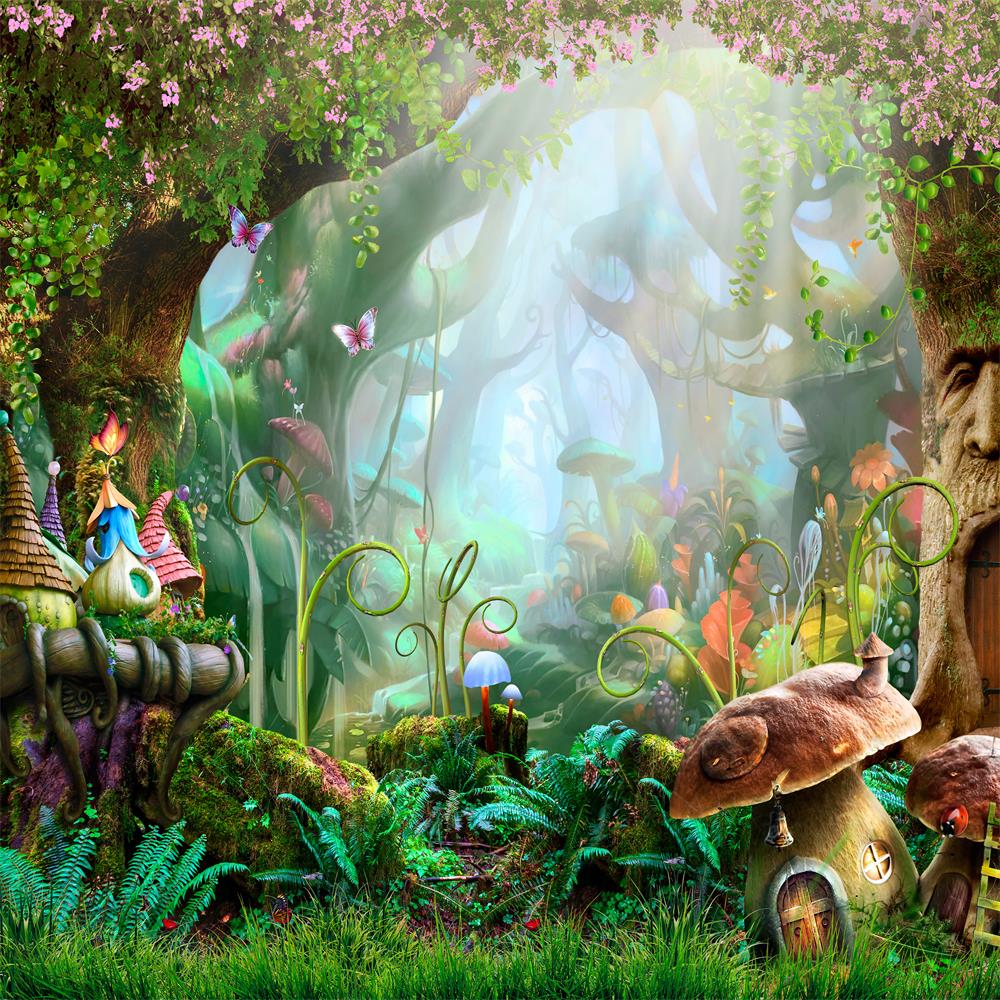 Kate Children Fairy Tale Wonderland Forest Mushrooms Backdrops - Kate Backdrop AU
