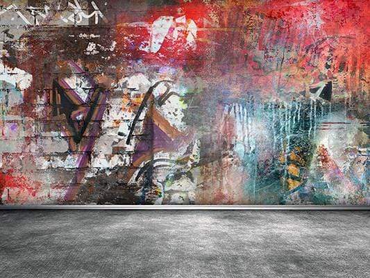 Katebackdrop£ºKate Colorful Brick Stone Graffiti Wall Backdrop Photography