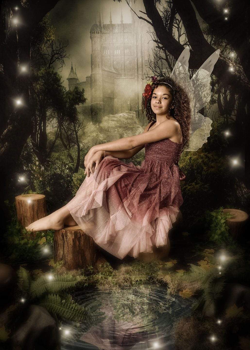 Kate Forest Scenery Backdrop Castle Tree Fantastic Easter/Spring - Kate Backdrop AU