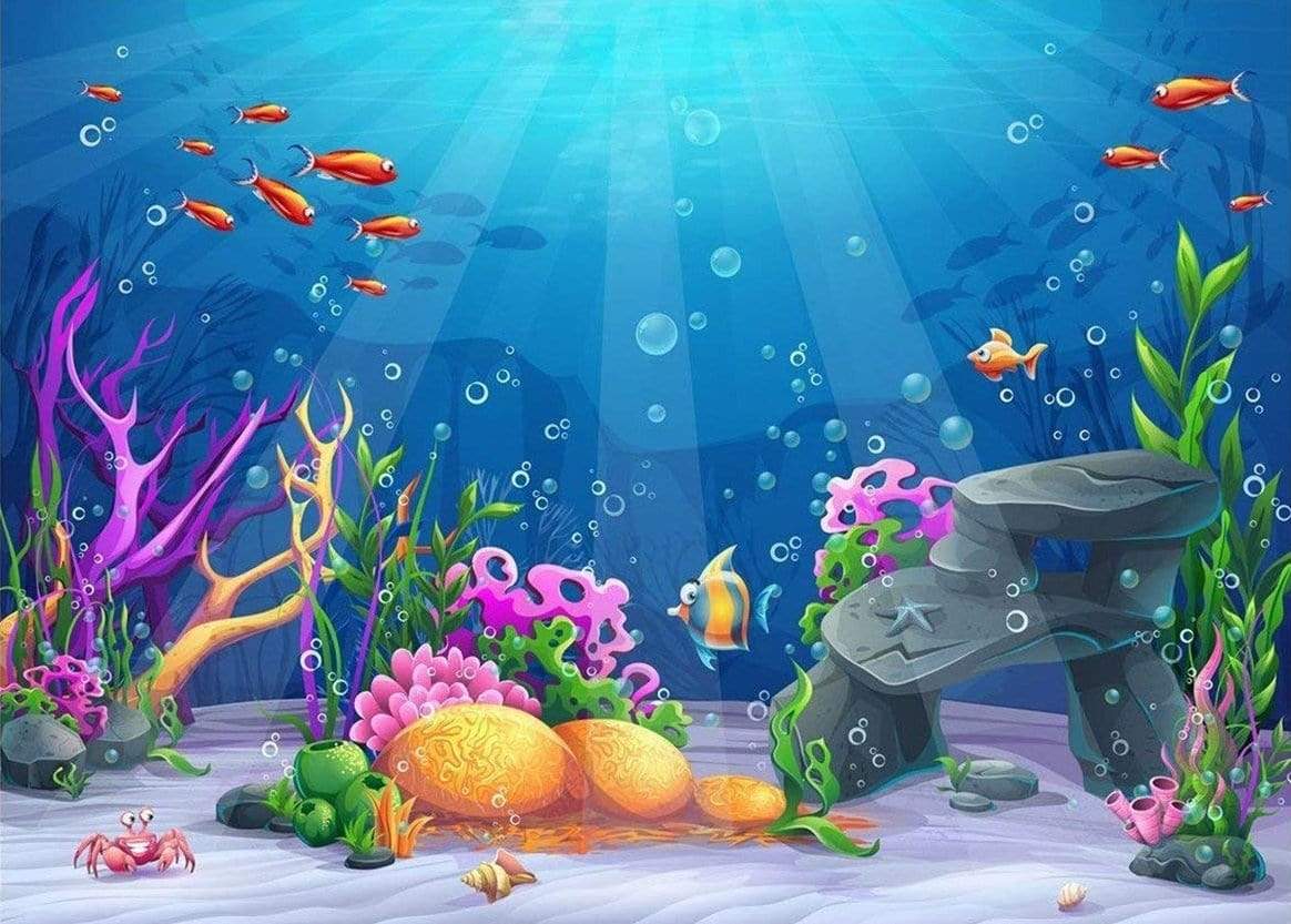Kate Underwater World Mermaid Scene Backdrops for Photography - Kate Backdrop AU