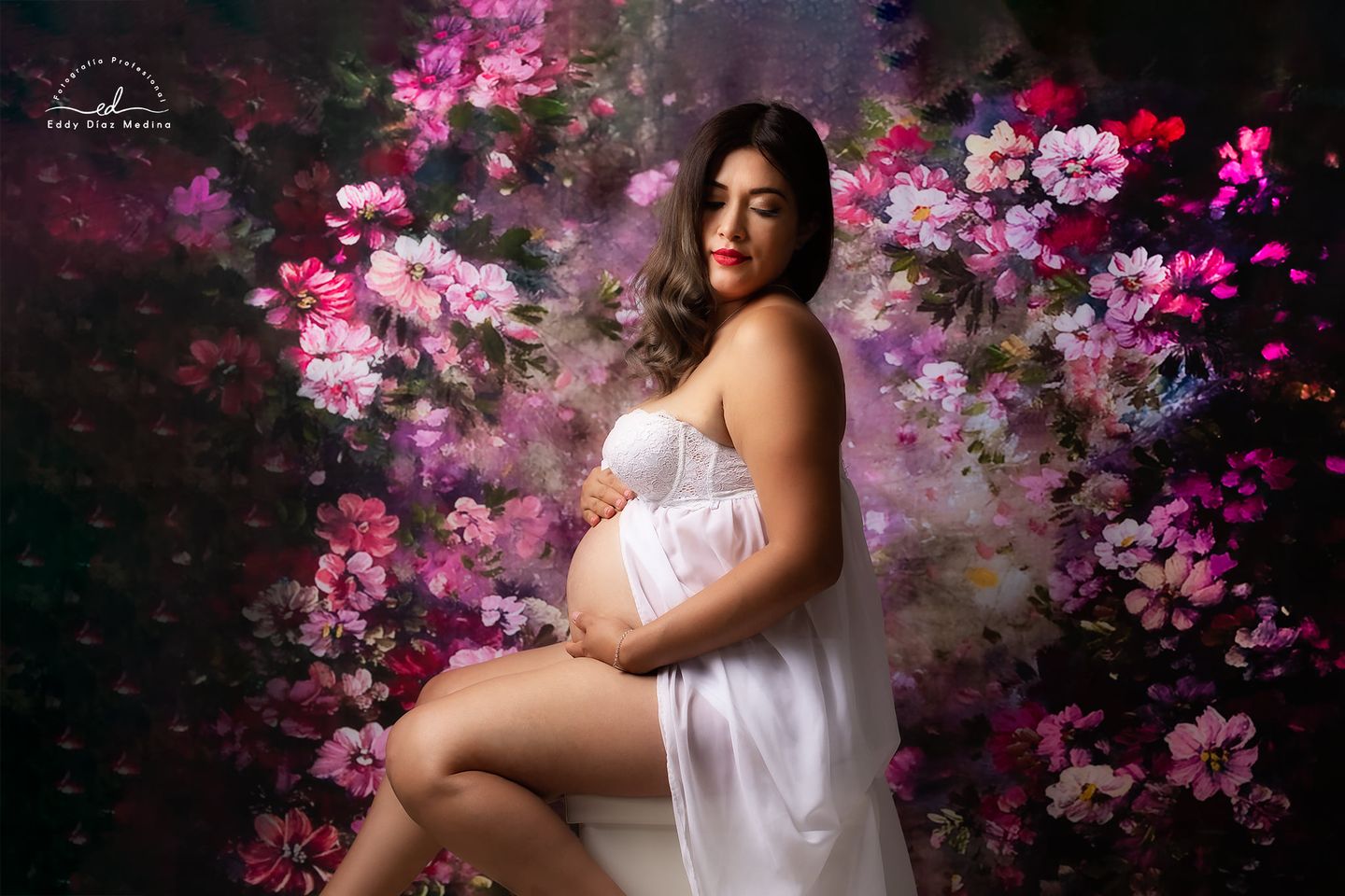 Kate Fantasy Purple Flowers Valentines background for Photography - Kate Backdrop AU