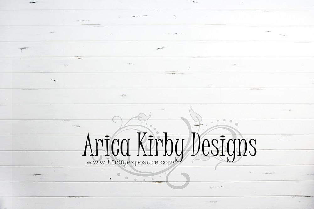 Kate Distressed White Shiplap Wood Backdrop designed by Arica Kirby - Kate Backdrop AU