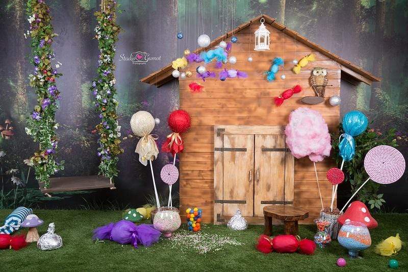 Kate Jungle candyland hourse Backdrop Fantasy forest designed by studio gumot - Kate Backdrop AU