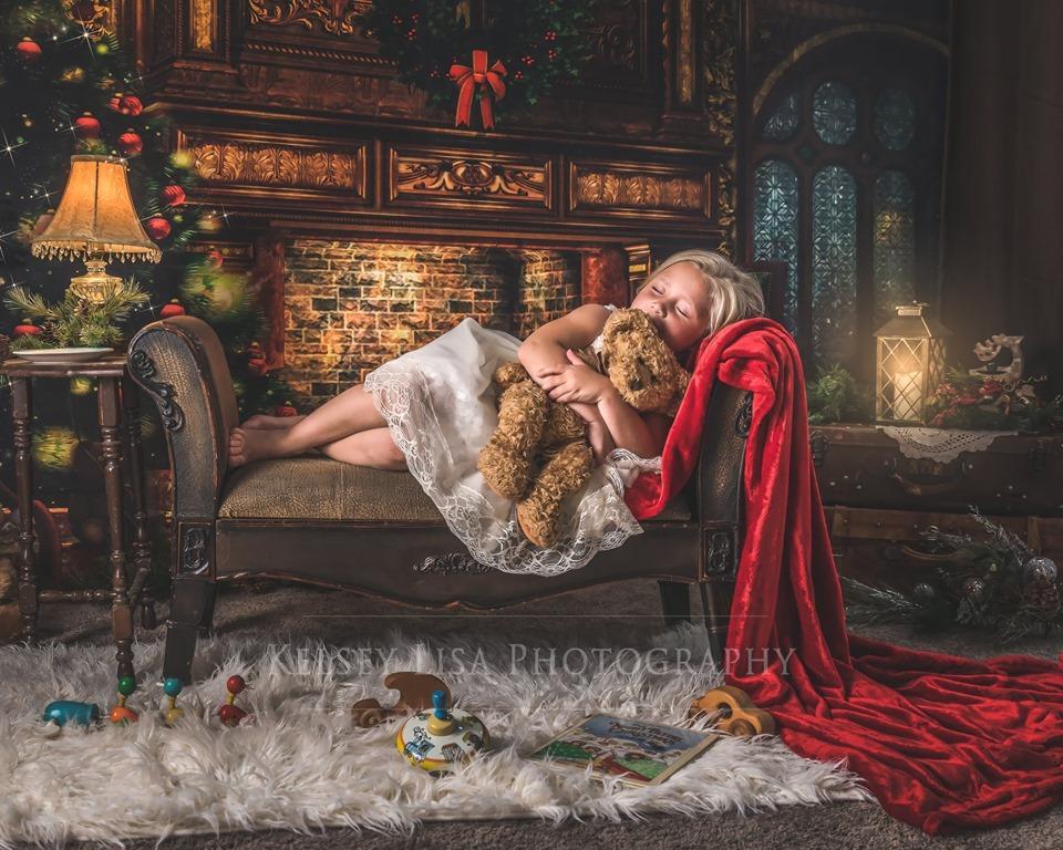Kate Christmas Tree And Fireplace Decorations for Photography - Kate Backdrop AU