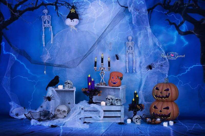 Kate Halloween Pumpkin And Dragonfly Decorations Backdrop for Photography designed by Studio Gumot - Kate Backdrop AU