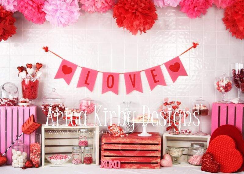 Kate Valentine Sweet Shoppe Backdrop designed by Arica Kirby - Kate Backdrop AU