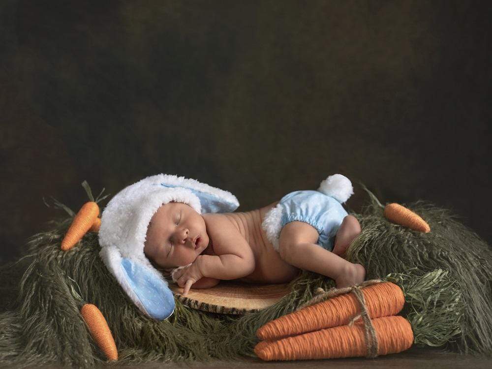 Kate Brown Mixed wiht Green Abstract Backdrop for Photography Designed by Mini MakeBelieve - Kate Backdrop AU