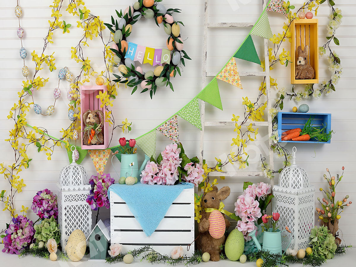 Kate Hello Spring Home Backdrop for Easter session - Kate Backdrop AU