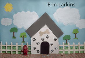 Kate Pet Park Sky and Clouds Spring Tree Children Backdrop for Photography Designed by Erin Larkins - Kate Backdrop AU