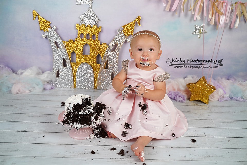 Kate Cotton Candy Colorful Clouds Children Backdrop designed by Arica Kirby - Kate Backdrop AU